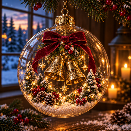 🔥LAST DAY 50% OFF - 🎄Glowing Christmas Diorama Ornament – A Tiny Winter World in Your Hands