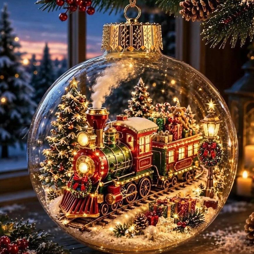 🔥LAST DAY 50% OFF - 🎄Glowing Christmas Diorama Ornament – A Tiny Winter World in Your Hands