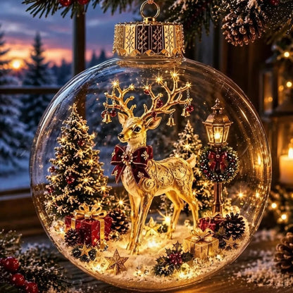 🔥LAST DAY 50% OFF - 🎄Glowing Christmas Diorama Ornament – A Tiny Winter World in Your Hands