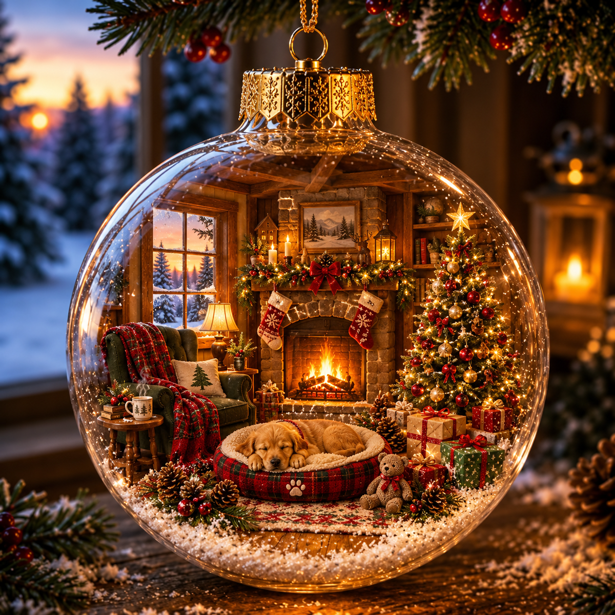 🔥LAST DAY 50% OFF - 🎄Glowing Christmas Diorama Ornament – A Tiny Winter World in Your Hands