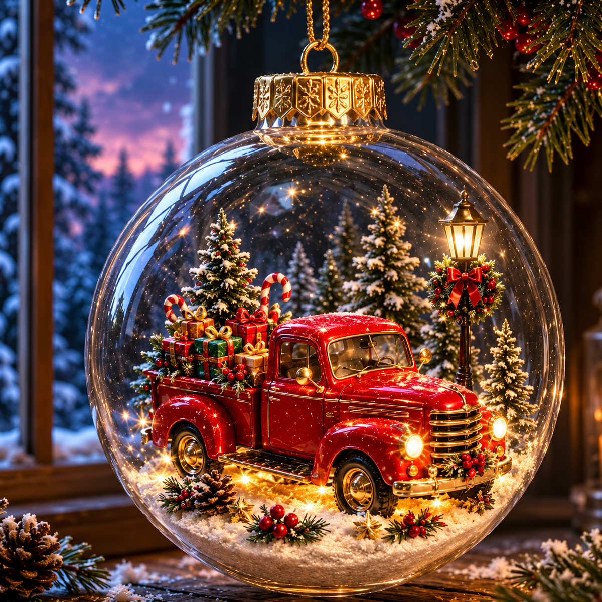 🔥LAST DAY 50% OFF - 🎄Glowing Christmas Diorama Ornament – A Tiny Winter World in Your Hands