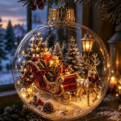🔥LAST DAY 50% OFF - 🎄Glowing Christmas Diorama Ornament – A Tiny Winter World in Your Hands