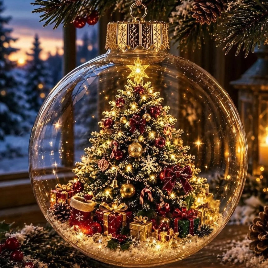 🔥LAST DAY 50% OFF - 🎄Glowing Christmas Diorama Ornament – A Tiny Winter World in Your Hands