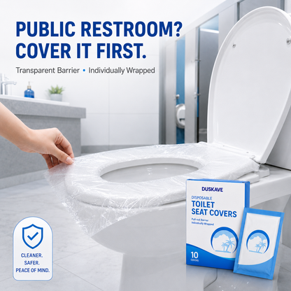 Pawboxclub Disposable Toilet Seat Covers – Waterproof, Individually Wrapped & Travel Ready